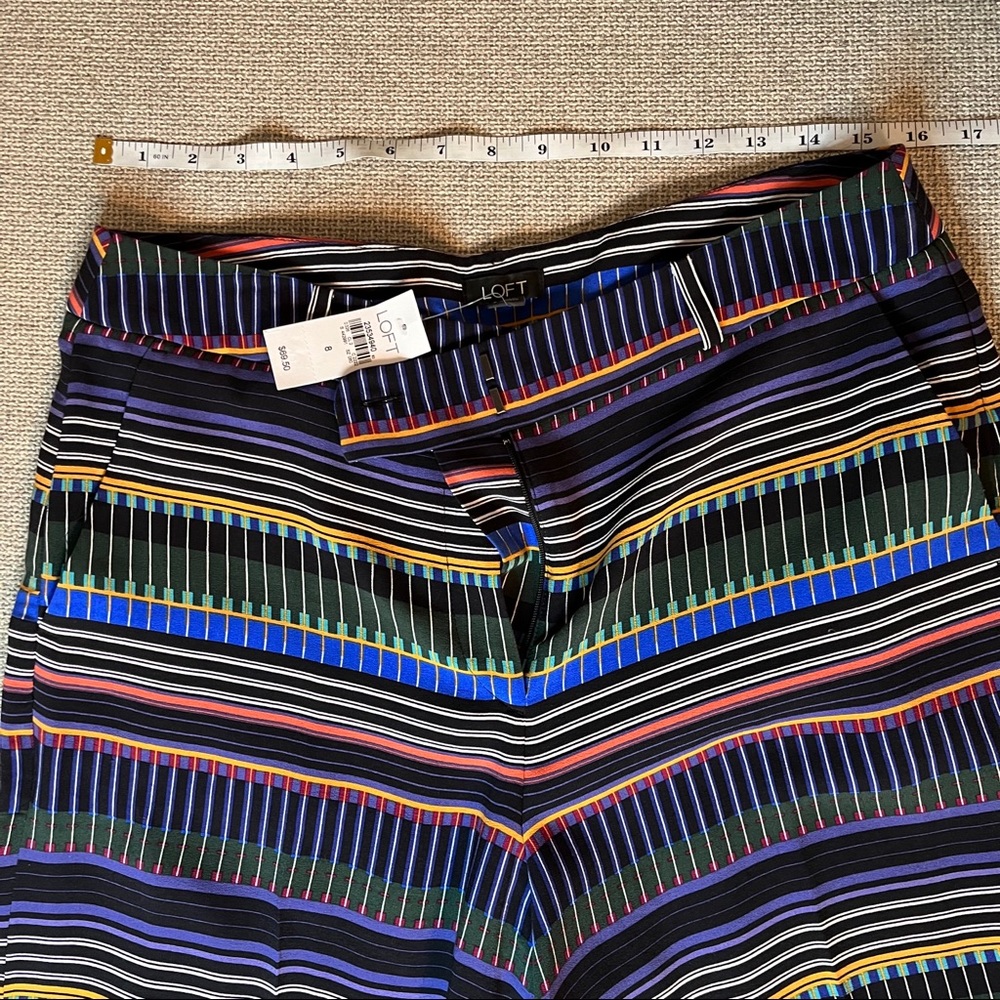 LOFT Patterned Wide Leg Crop Pants